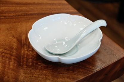 Japan Made Hakusan Porcelain Soup Spoon