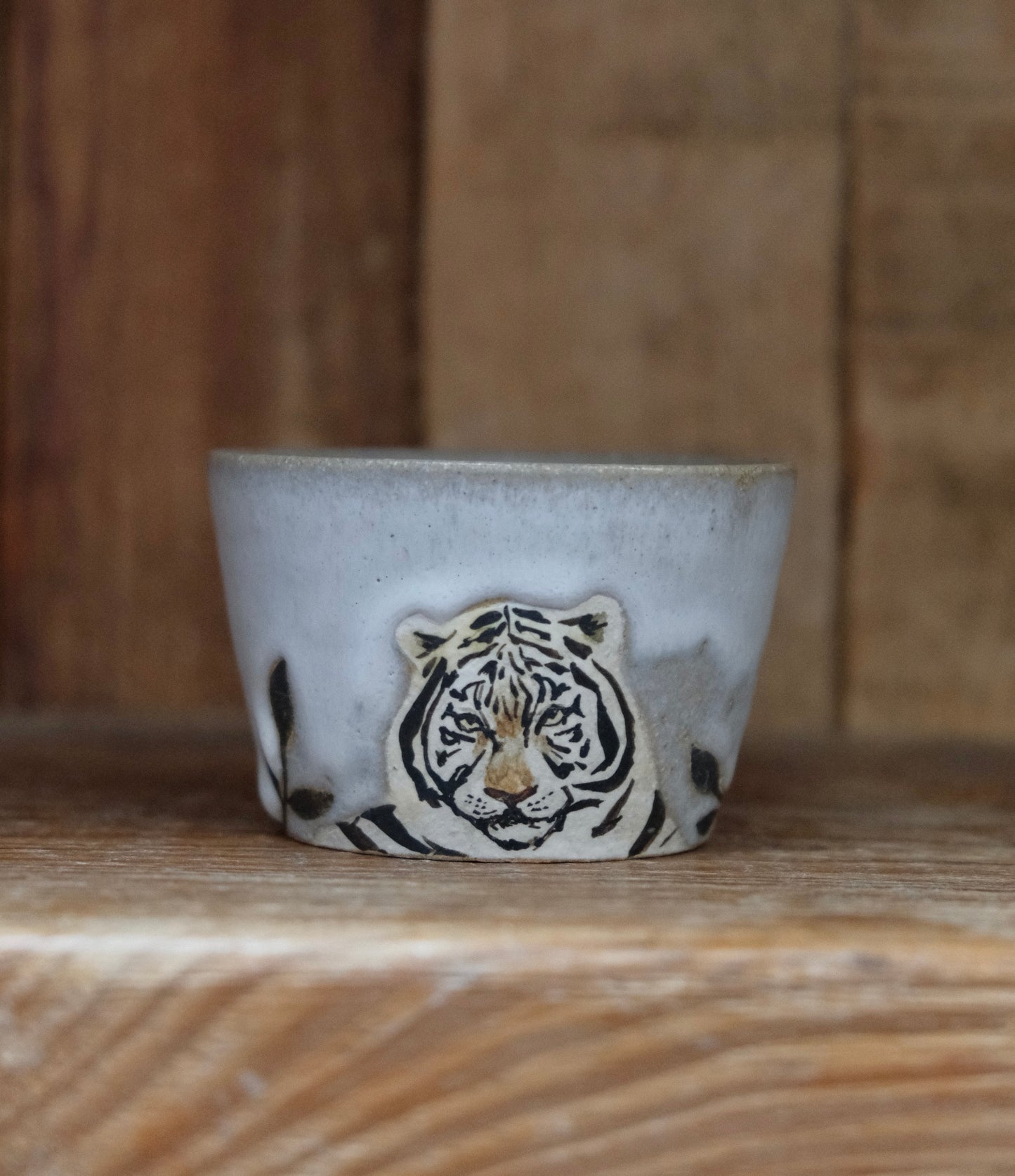 Artisans-森安幸代 Acne Pottery Studio Handmade Choko Cup (Tiger)