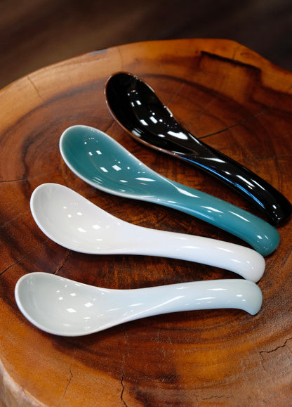 Japan Made Hakusan Porcelain Soup Spoon