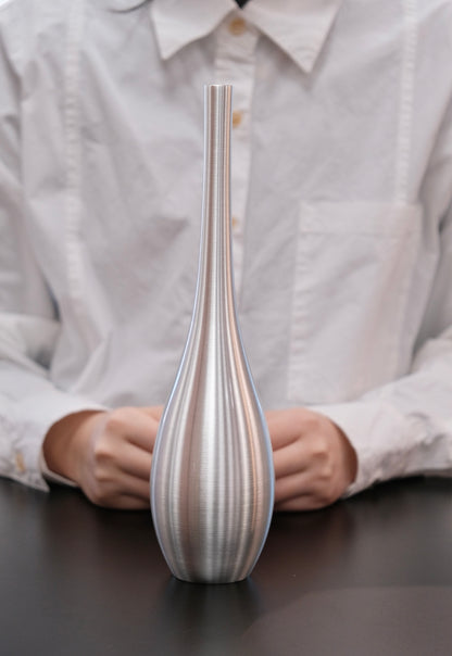 能作NOUSAKU 100% Tin Sorori vase (Silver)