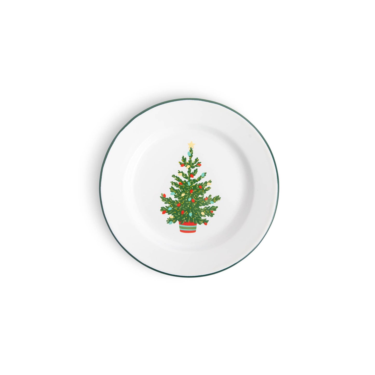 Helmsie x CCH Christmas Tree Enamelware Flat Salad Plate