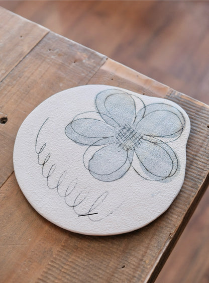 Artisans-hapun pottery 拜志睦子 Handmade Ceramic 6.9inch/17.5 Flat Plate