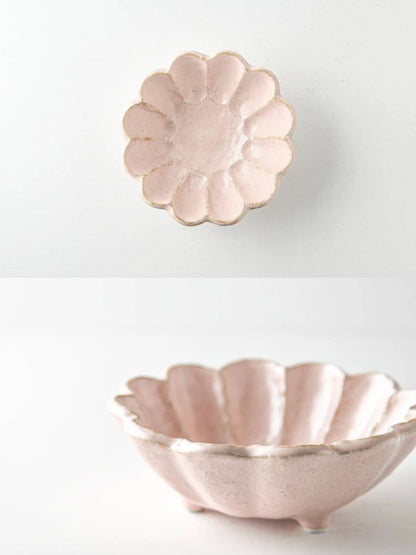 KANEKO KOHYO Rinka "Pink" Flower 12cm/4.5inch Rinka Small Dish Bowl