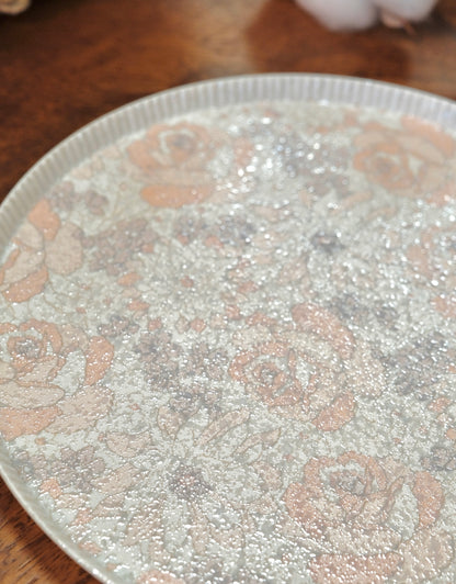 Arita Yaki Pearl Glaze Flower Plate