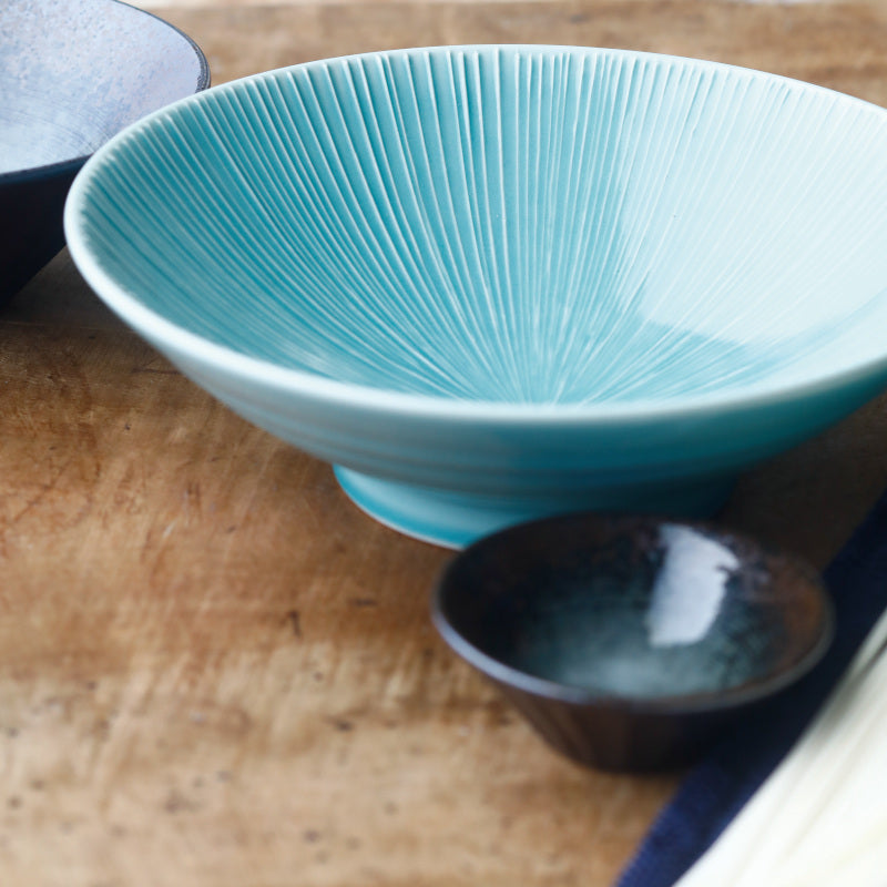 Japan Made Minoware Large Ramen Bowl -Turkish celadon