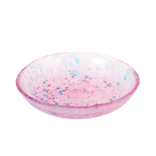 Toyo Sasaki Colorful Confetti Glass dish plate