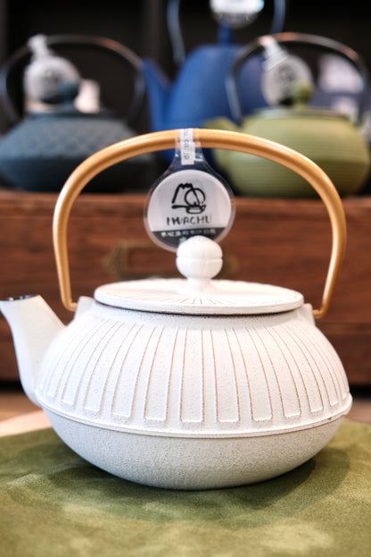 IWACHU Nambu Tekki Cast Iron 650ml White Teapot （Gift Box）