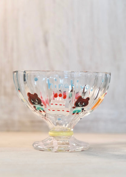 Hina Hiyo Club Hand-drawn Glass Ice Cream Cup #3