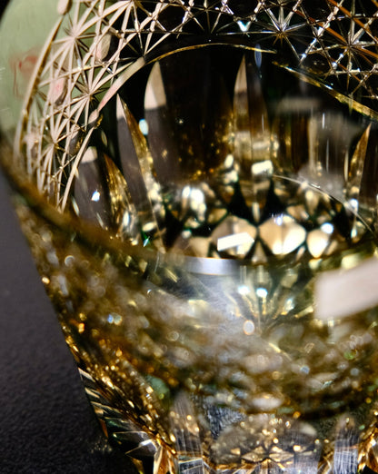 [KAGAMI CRYSTAL] Whiskey Glass By KASANEIROME GYOKO (Morning light) Master Of Traditional Crafts Edo Kiriko