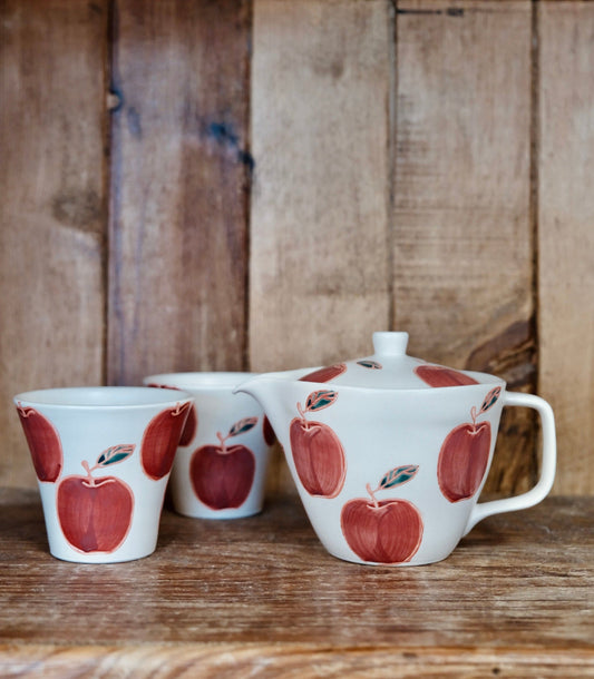 Hasami Yaki  handcraft Apple Tea set