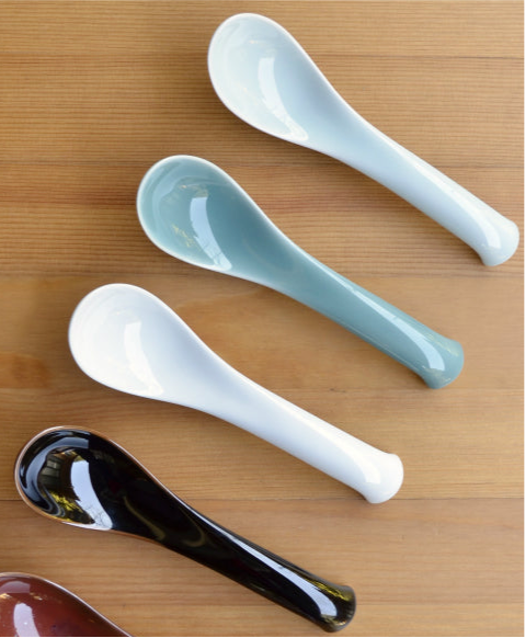 Japan Made Hakusan Porcelain Soup Spoon