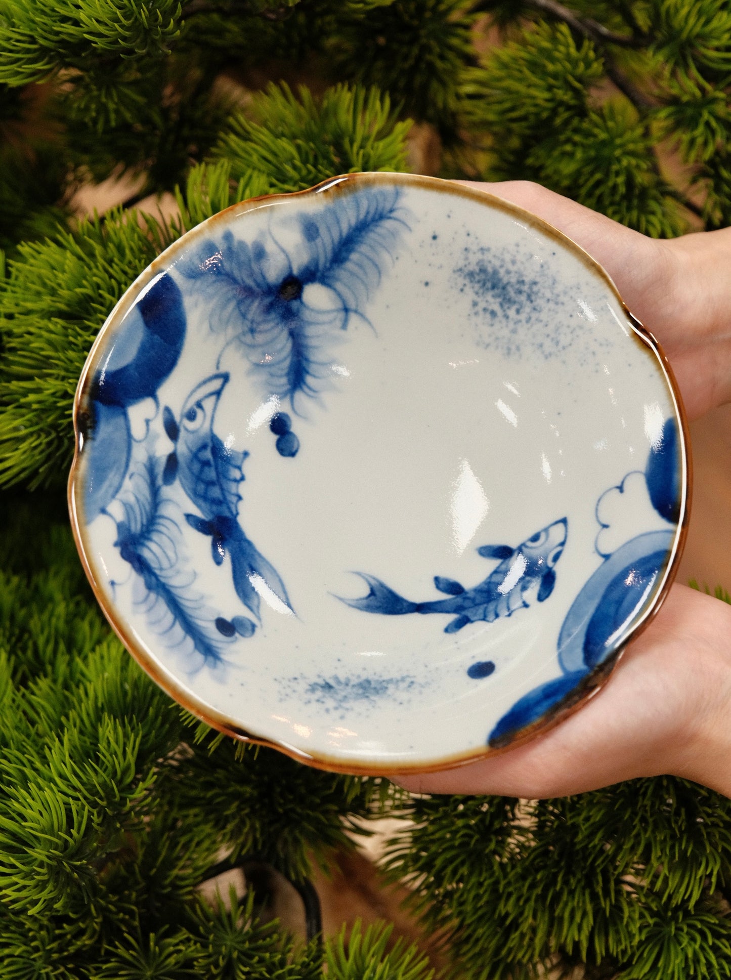 Arita Yaki Sometsuke Blue and White Handmade Dish Bowl (Gift box)