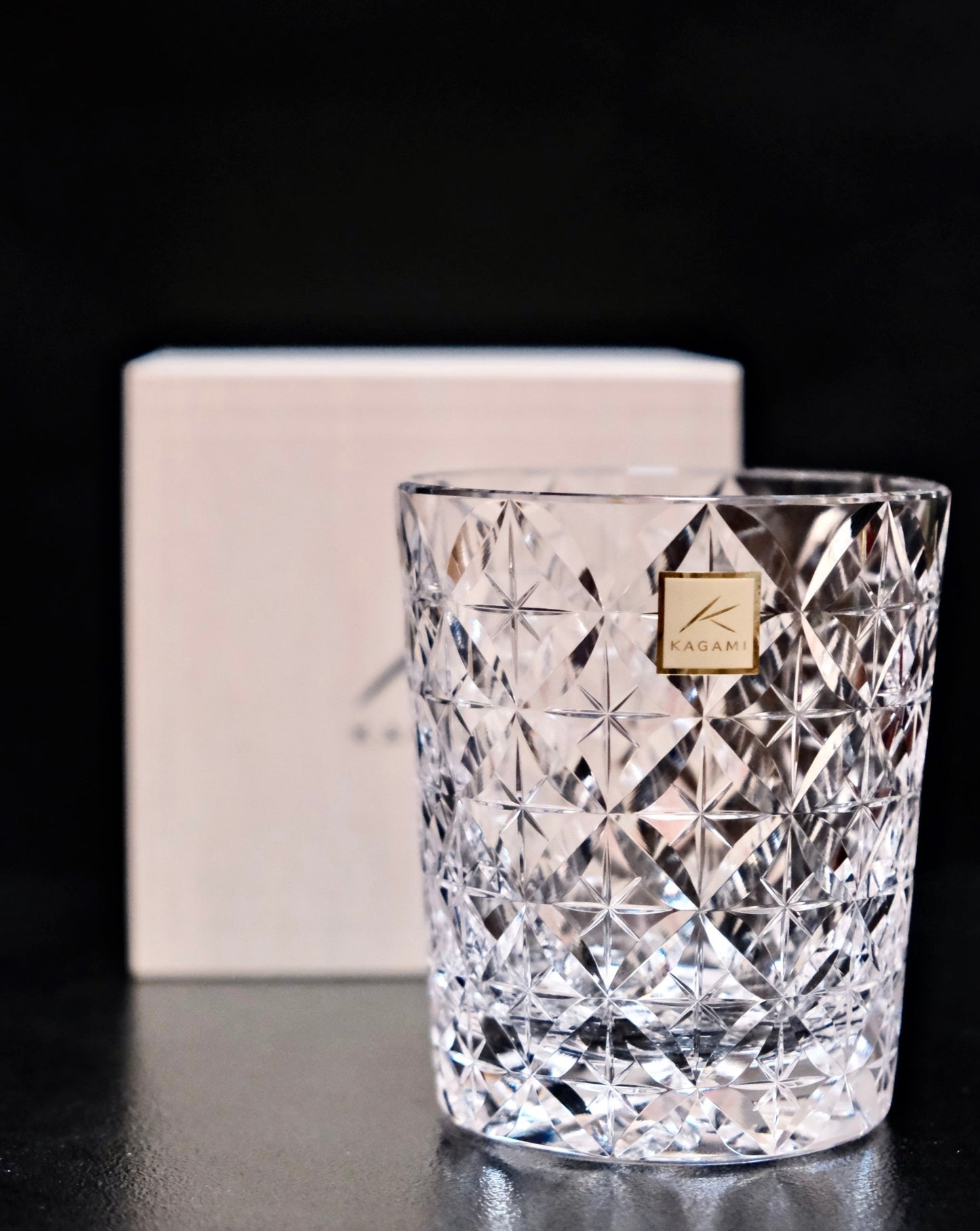 [KAGAMI CRYSTAL] | EDO KIRIKO | CIRCLE MESH BY SATOSHI NABETANI MASTER OF Traditional Crafts Whiskey Glass