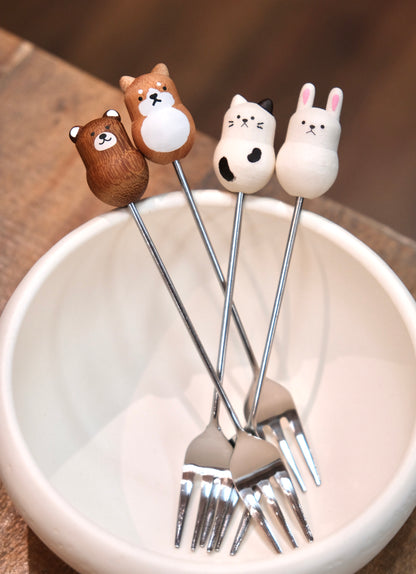 Japan Plumpy Cute Animals Chopsticks Dessert Fork/Spoon