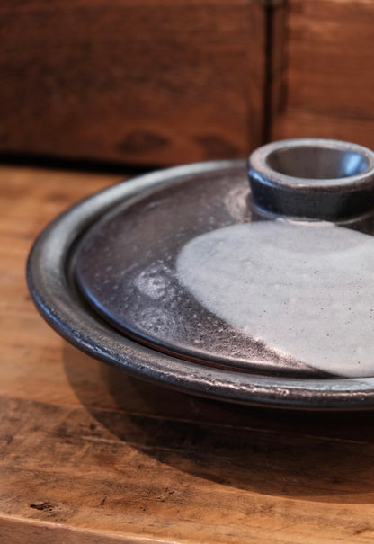 Japanese Made Banko ware dish plate with a lid