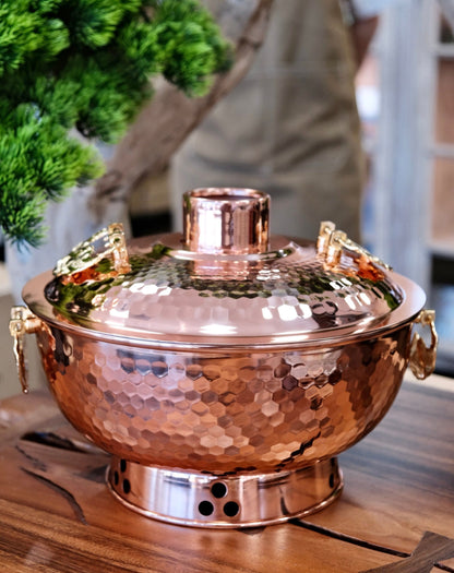 Japan Hand Made Sinkoukinzoku Copper Shabu-Shabu Pot （26cm）