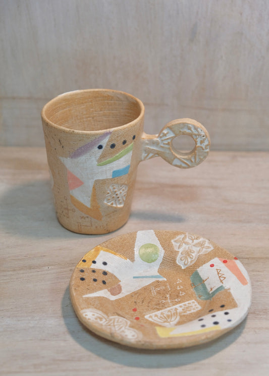 Hacorie-ハコリエ Handmade Ceramic Multiple Colors Cup and Saucer#4