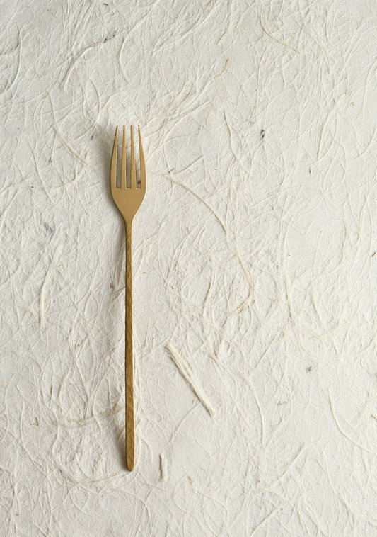 Artisans-樫原ヒロ Handmade Brass Hammed Dessert Fork