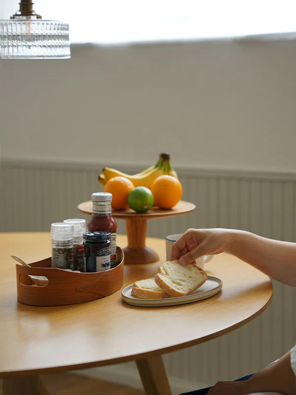 Japan Vintage Style Handmade wooden Shaker Oval Tray