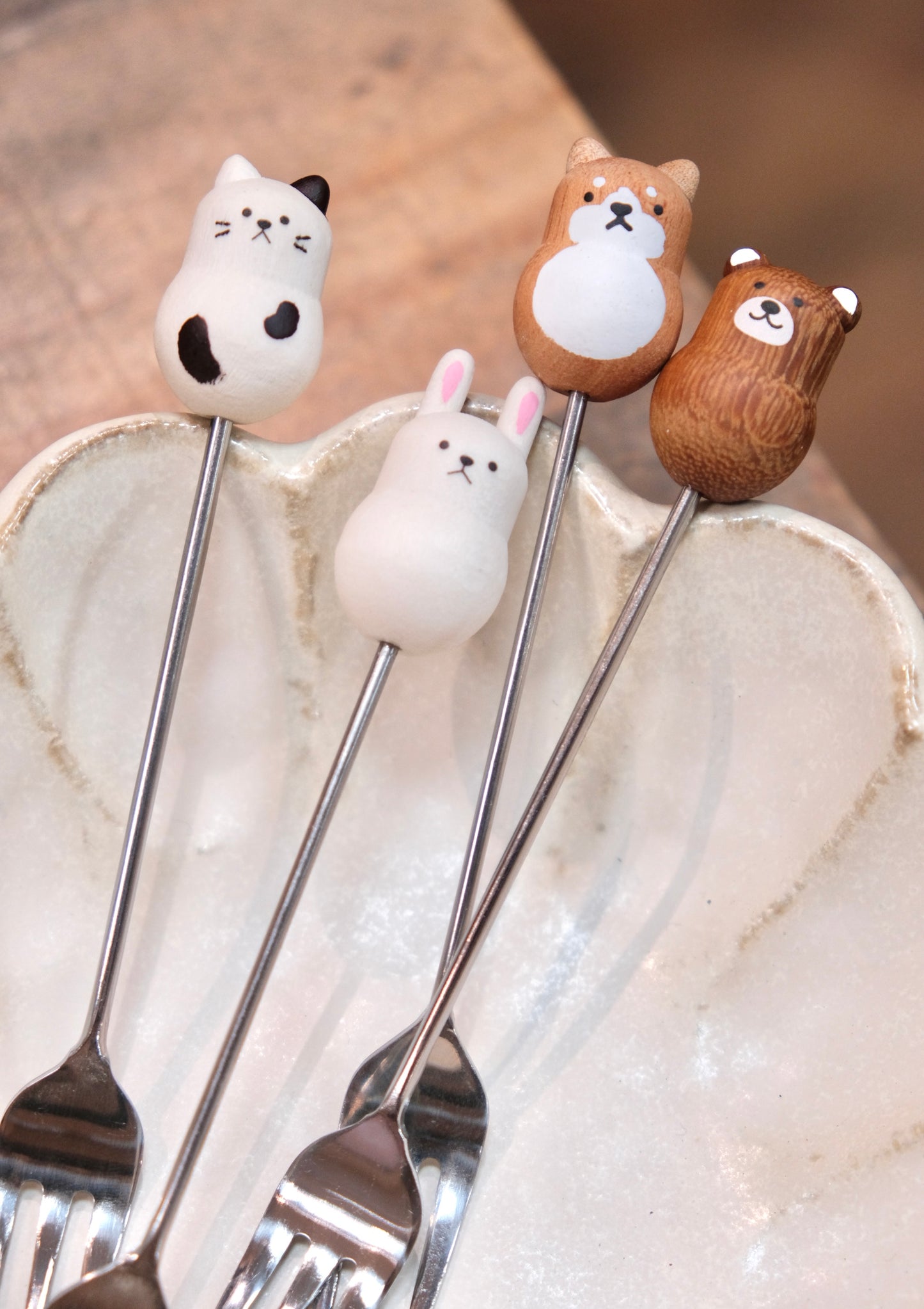 Japan Plumpy Cute Animals Chopsticks Dessert Fork/Spoon