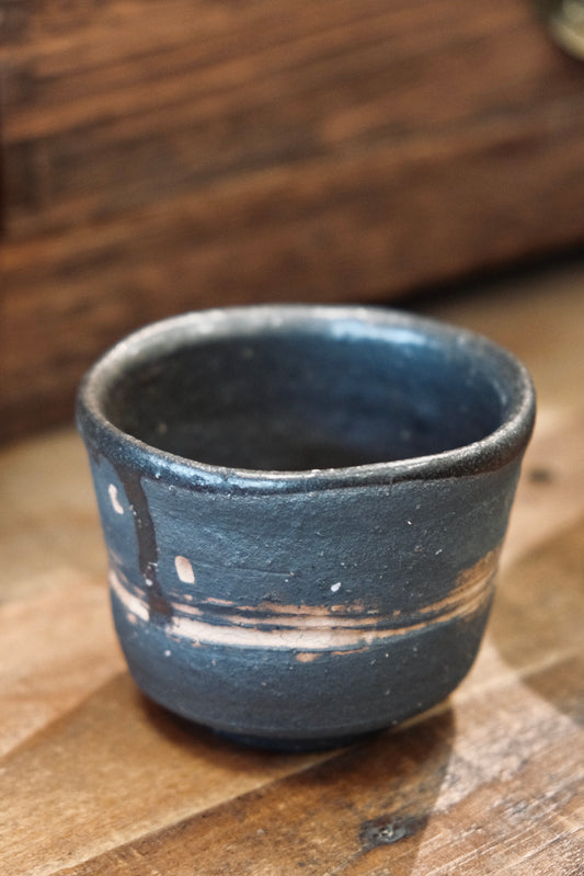 Shigaraki Gold brush Handmade Ceramic Tea Cup