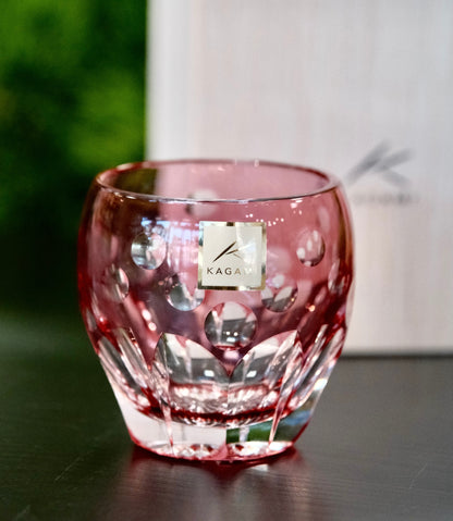 [SAKE CUP] SAKE CUP CHERRY BY SATOSHI NABETANI MASTER OF TRADITIONAL CRAFTS | EDO KIRIKO | KAGAMI CRYSTAL