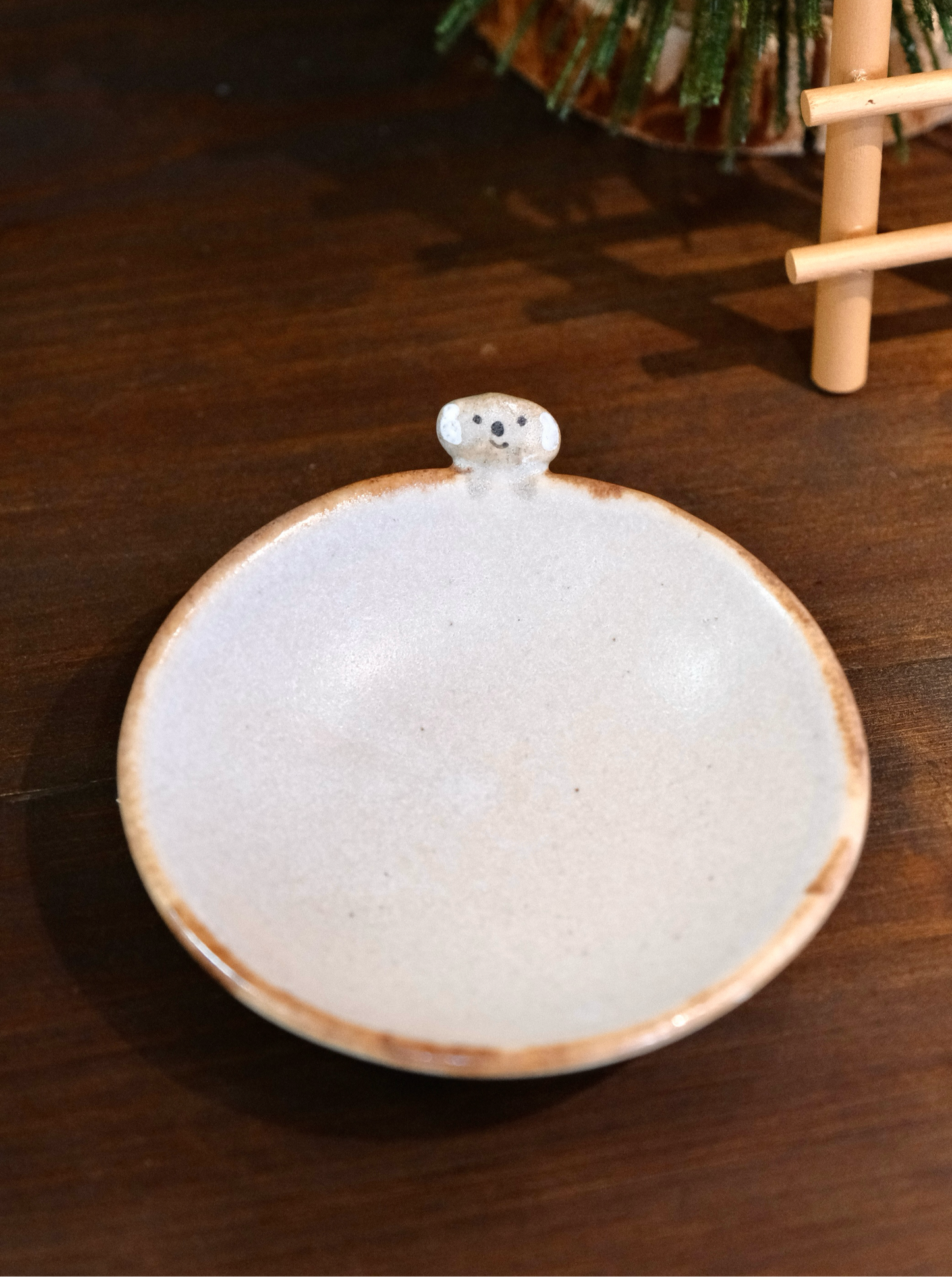 Artisans-Kazuko Kondo 近藤佳寿子 Handmade 3.7inch Small Dish Plate (koala)