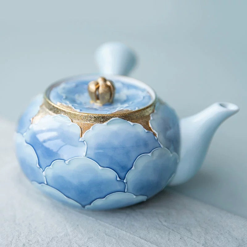 文山窯-Arita Yaki Peony Flower Teapot (Gift Box）