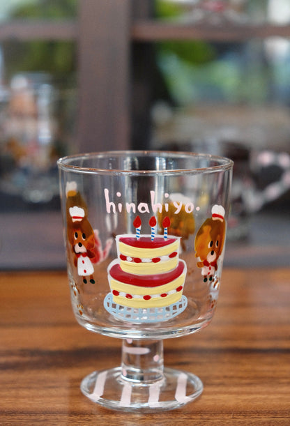 Hina Hiyo Club Glass Hand-drawn High Ground Cup #1