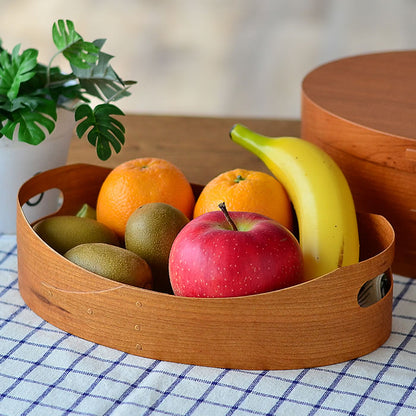 Japan Vintage Style Handmade wooden Shaker Oval Tray