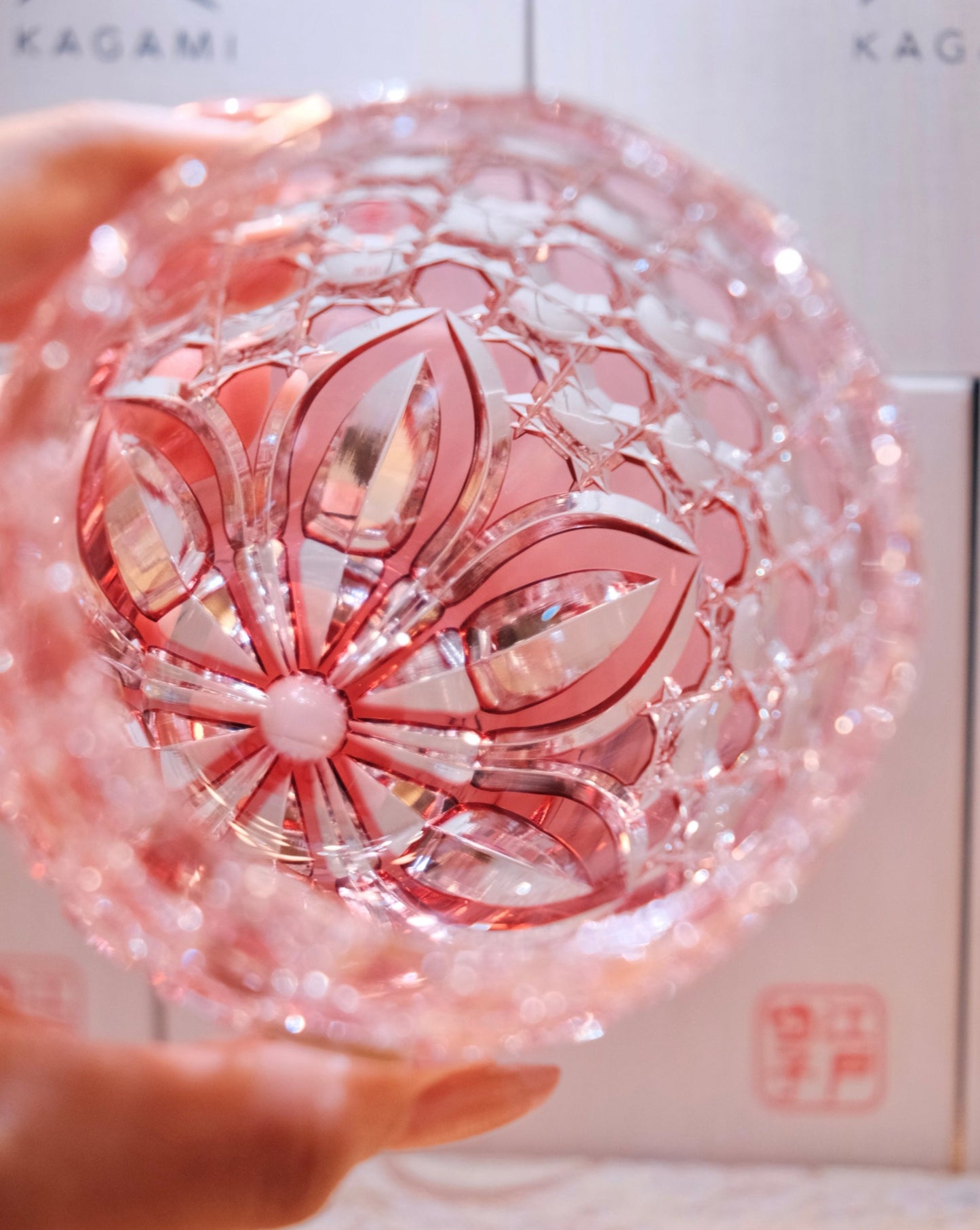 [KAGAMI CRYSTAL] Whiskey Glass SAIKA By JUNICHI NABETANI Master Of Traditional Crafts Edo Kiriko