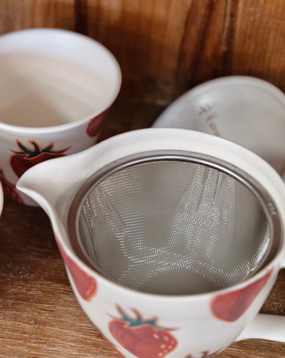 Hasami Yaki  handcraft Strawberry Tea set