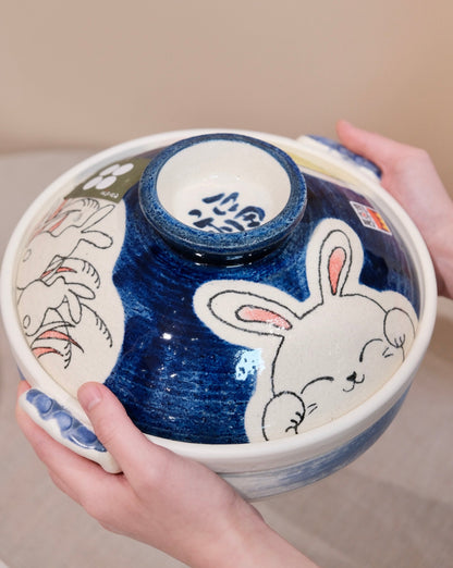 Rabbit Banko ware 2.3L/Size 8 Donabe/Clay Pot