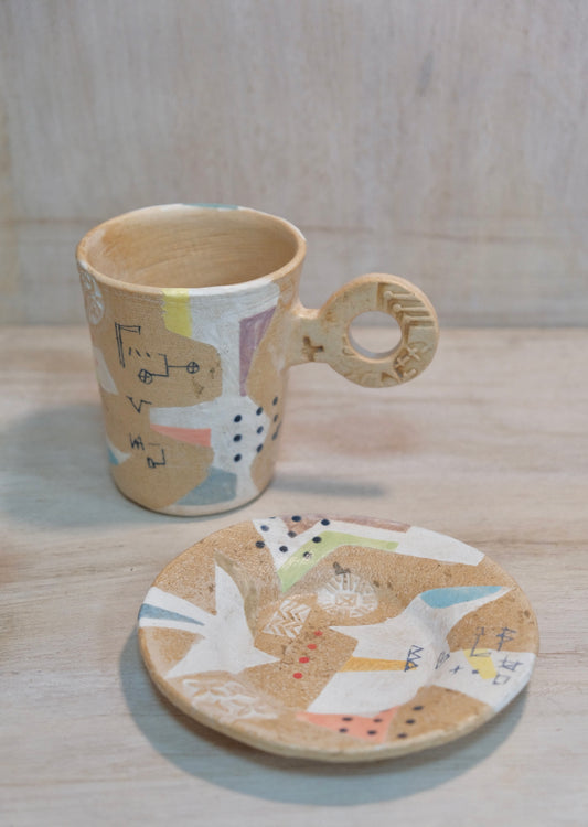 Hacorie-ハコリエ Handmade Ceramic Multiple Colors Cup and Saucer#2