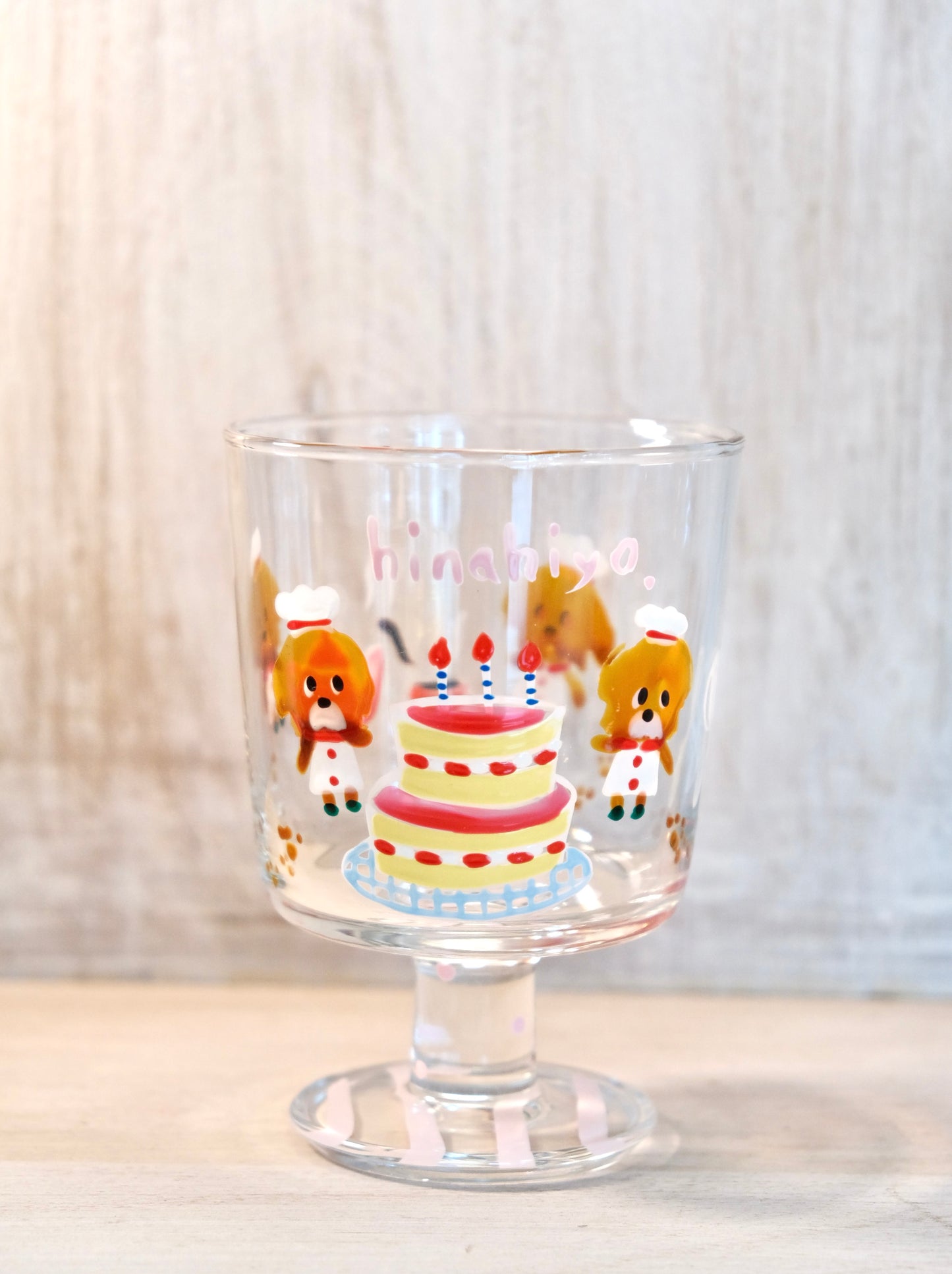 Hina Hiyo Club Glass Hand-drawn High Ground Cup #1