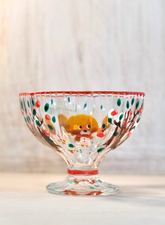 Hina Hiyo Club Hand-drawn Glass Ice Cream Cup #1