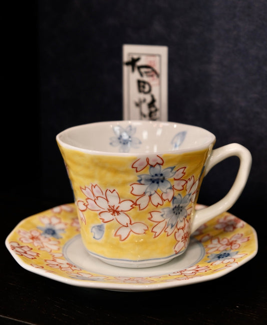 Japan Arita Ware -SOUTA KILN 惣太窯 Handmade Cup and Saucer Set (Gift Box)