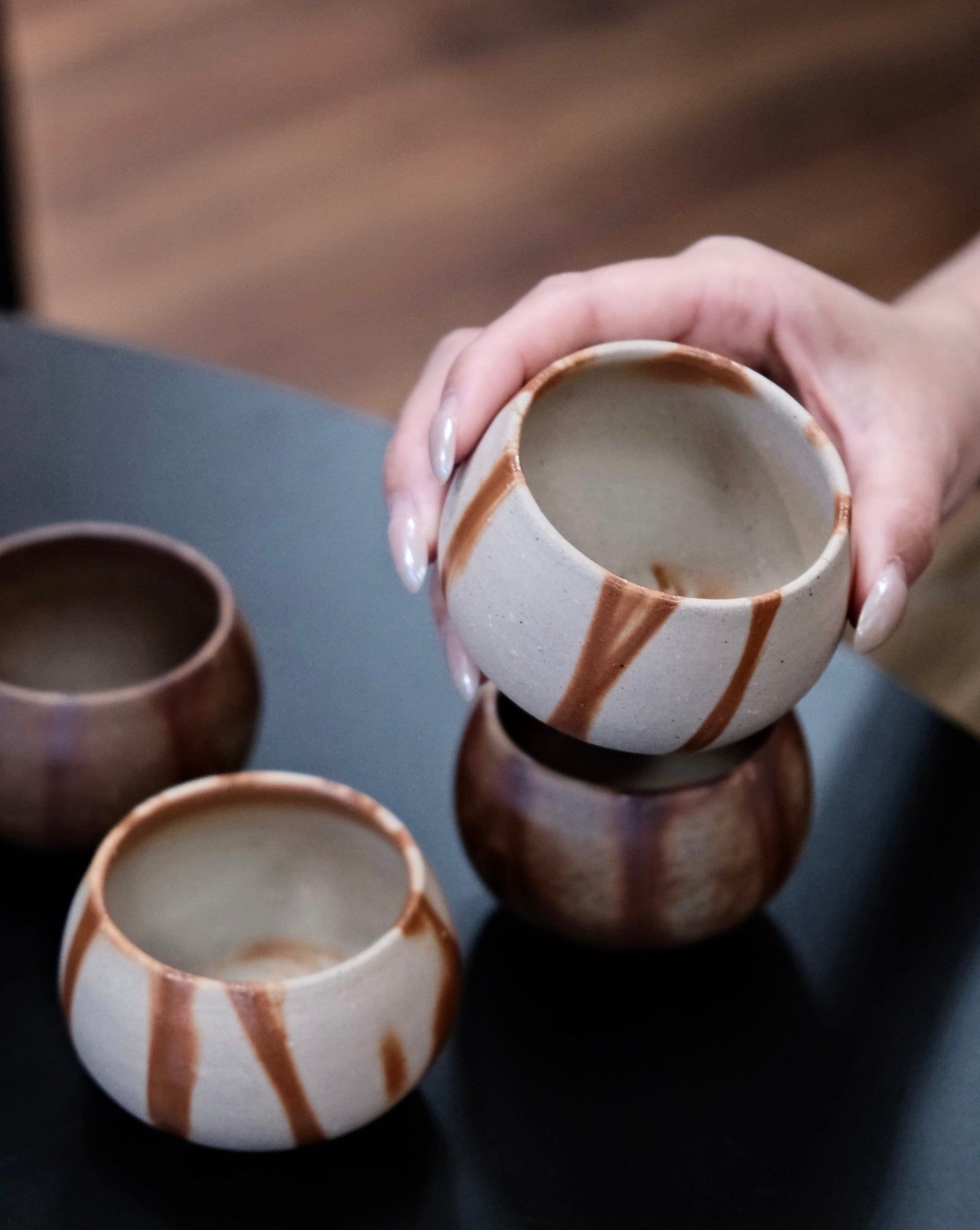 BIZEN YAKI 備前柴燒 Artisan Handmede ceramic Sake cup/Tea cup #1