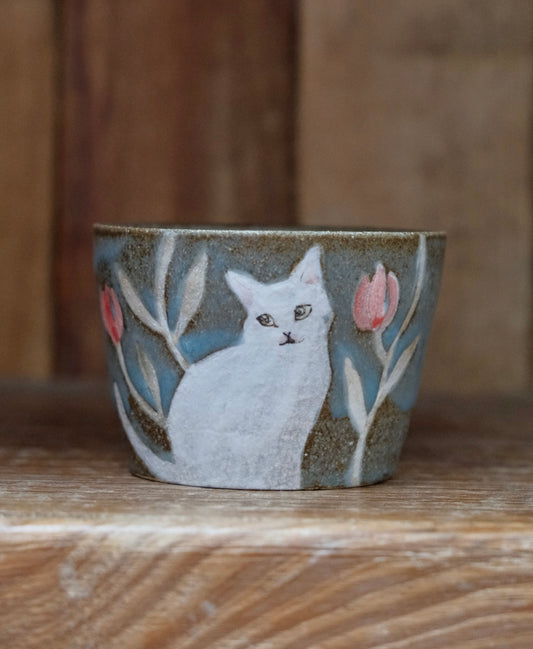 Artisans-森安幸代 Acne Pottery Studio Handmade Choko Cup (Cat#3)