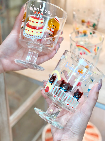 Hina Hiyo Club Glass Hand-drawn High Ground Cup #1