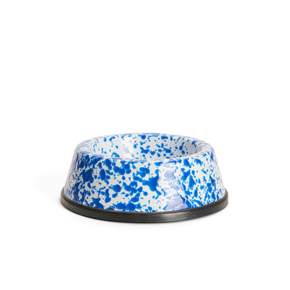 Crow canyon home splatter Splatter Small Pet Bowl, Navy and Cream