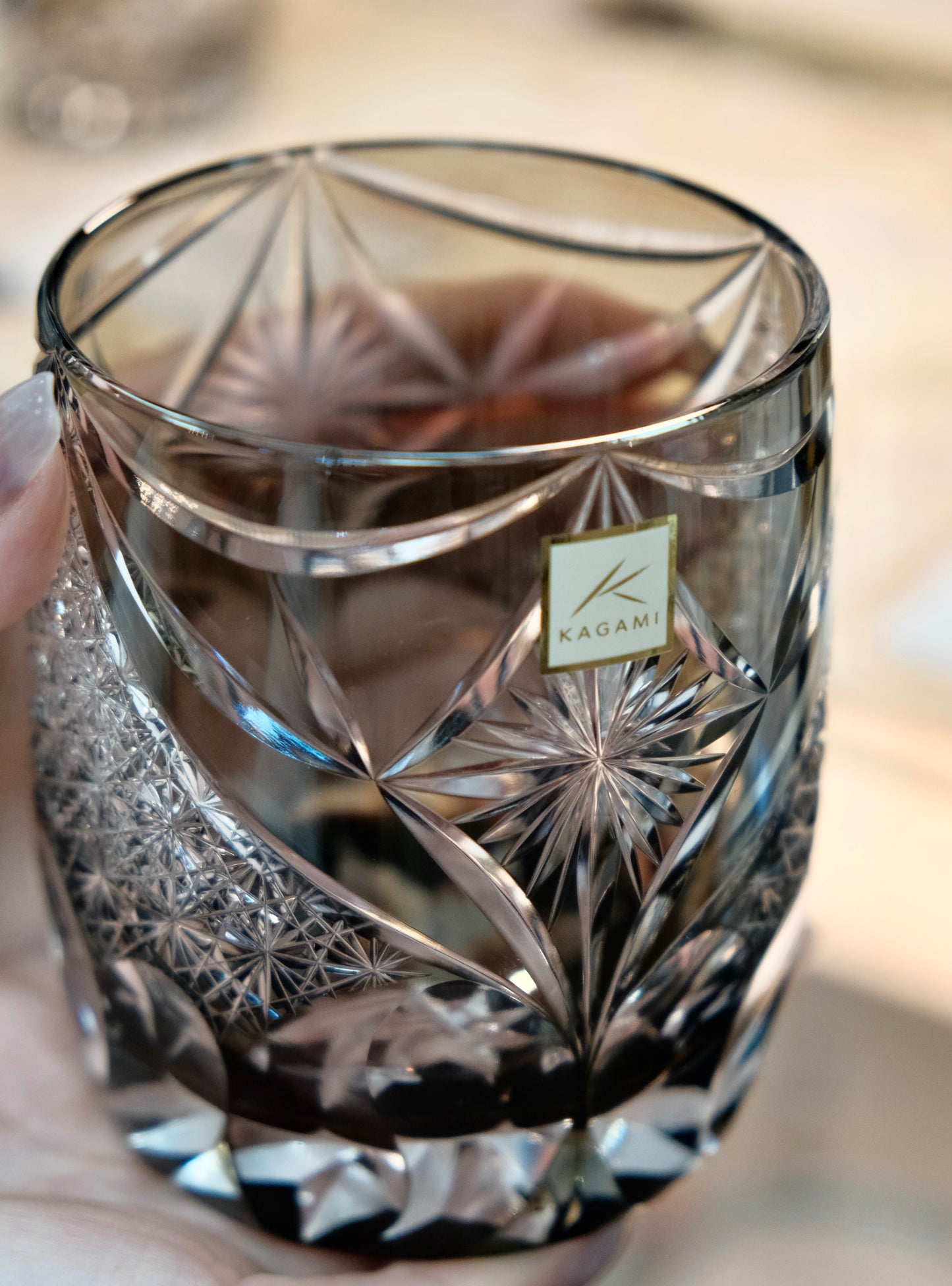 [KAGAMI CRYSTAL] Whiskey Glass KEIUNKAI BY TATSUYA NEMOTO Master Of Traditional Crafts