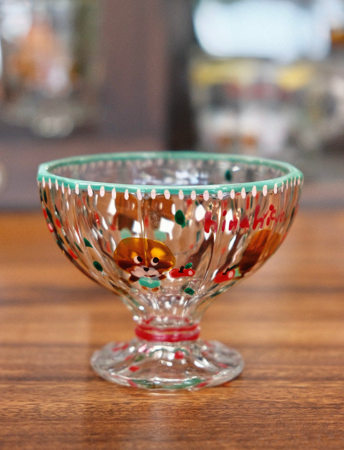 Hina Hiyo Club Hand-drawn Glass Ice Cream Cup #2