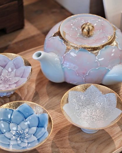 文山窯-Arita Yaki Peony Flower Teapot (Gift Box）