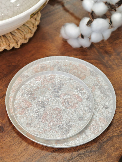 Arita Yaki Pearl Glaze Flower Plate