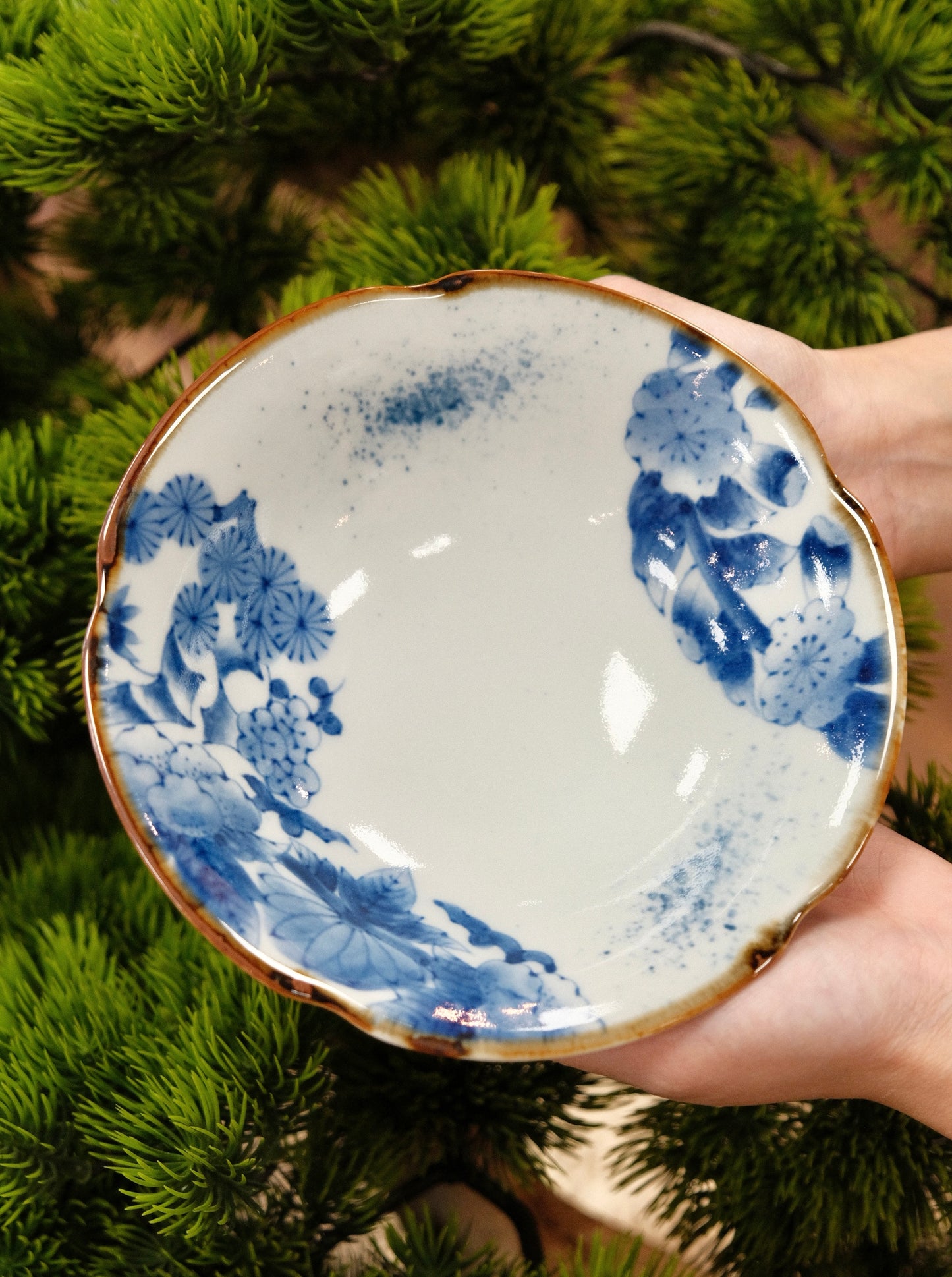 Arita Yaki Sometsuke Blue and White Handmade Dish Bowl (Gift box)