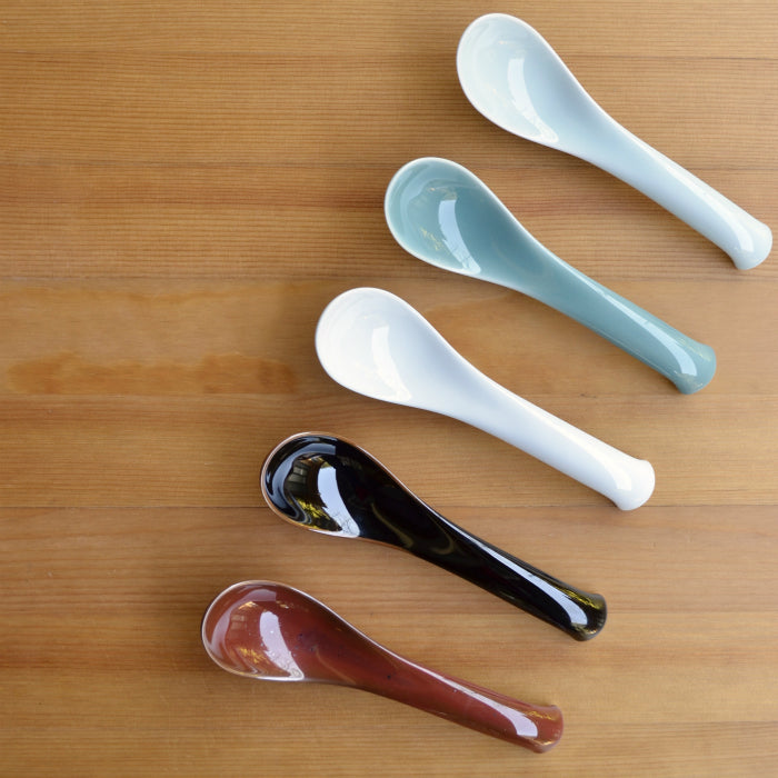 Japan Made Hakusan Porcelain Soup Spoon