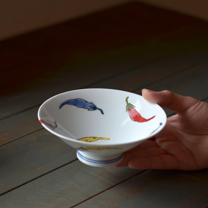 Japan Hasami Ware Zoe Light Bowl Chilli peper