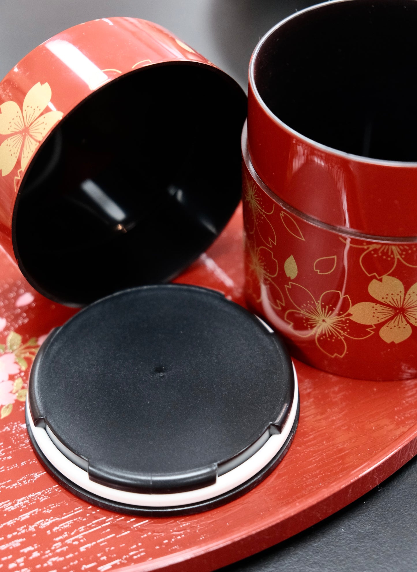 Japan lacquerware High Quality Cherry Blossom Tea Canister