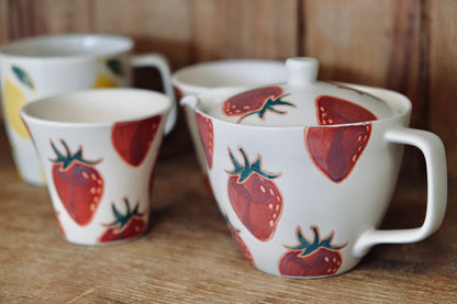 Hasami Yaki  handcraft Strawberry Tea set